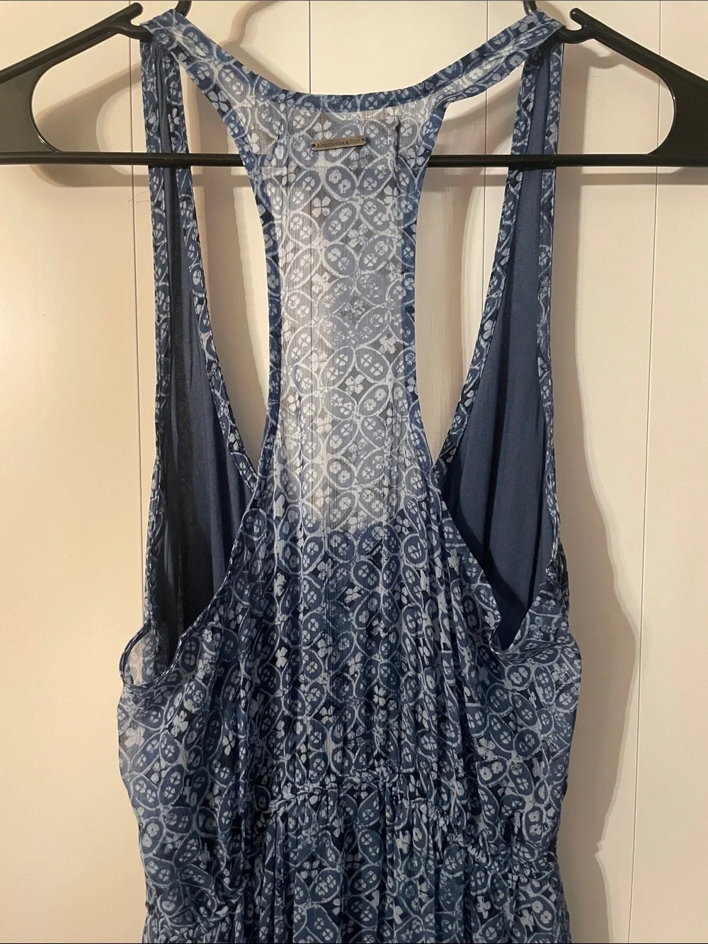 Blue Floral Maxi Dress - Abercrombie & Fitch